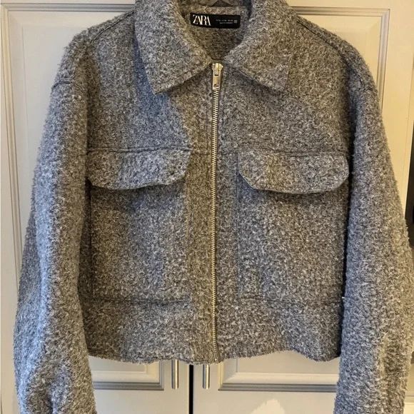 Zara Gray Teddy Jacket - Picture 2 of 6